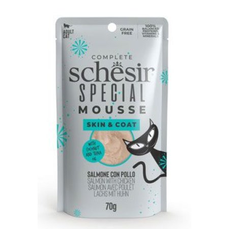 Schesir Cat kapsa Special Mousse Skin&Coat los/kuř 70g