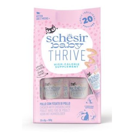 Schesir Cat Kitten Thrive Sachet kuře 20x8g