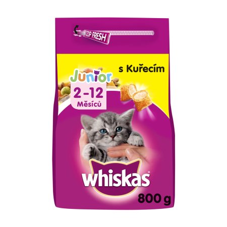 WHISKAS granule Junior s kuřecím 800 g