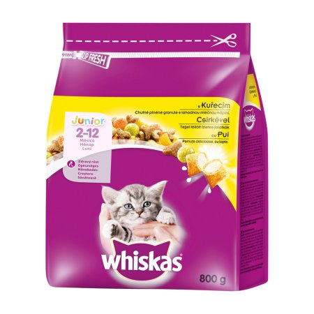 WHISKAS granule Junior s kuřecím 800 g