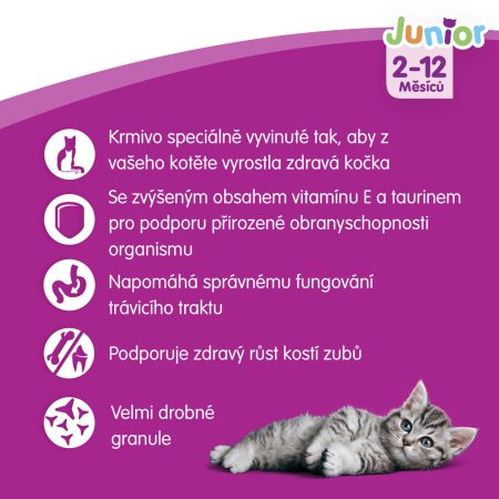 WHISKAS granule Junior s kuřecím 800 g