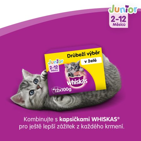 WHISKAS granule Junior s kuřecím 800 g