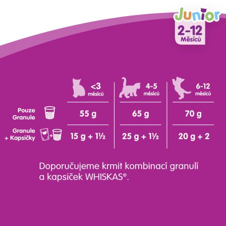 WHISKAS granule Junior s kuřecím 800 g
