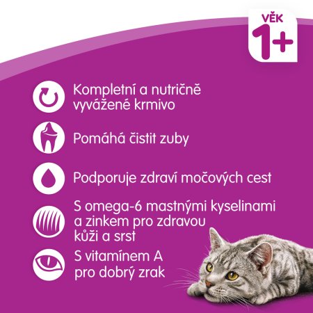 WHISKAS granule s kuřecím 1,4 kg