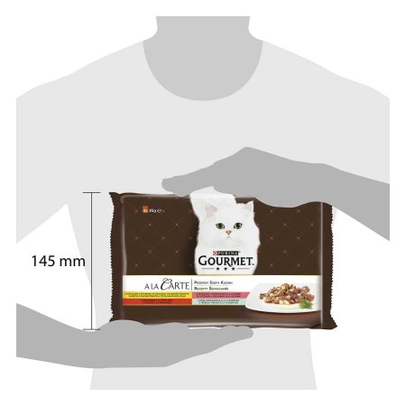 Gourmet A la Carte kuře s těstovinou, hovězí a pstruh se zeleninou, tmavá treska multipack 4 x 85 g
