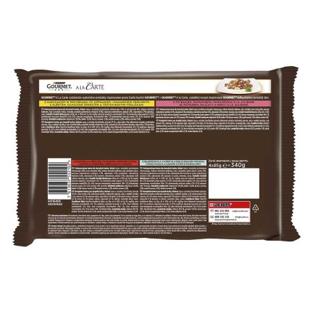 Gourmet A la Carte kuře s těstovinou, hovězí a pstruh se zeleninou, tmavá treska multipack 4 x 85 g