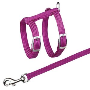 Trixie Postroj s vodítkem pro kočku jednobarevný 22-42cm/10mm 1,25m