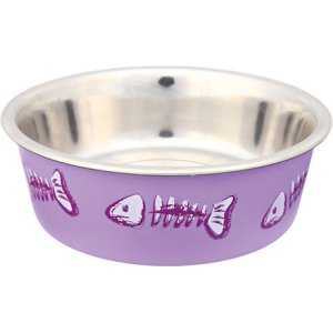 Trixie Nerez miska pro kočky s barevným potiskem 0,3 l/12 cm