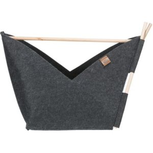 Trixie Jeskyně ELISE s polštářkem, 63 × 44 × 30 cm, tvar loďka, filc, antracit - DOPRODEJ