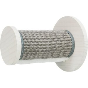 Trixie Kulatý schůdek se sisalem, prvek na stěnu, 18 × 22 cm, borové dřevo, bílá/šedá