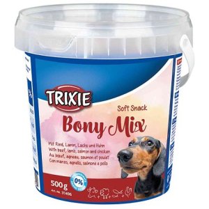 Trixie Soft Snack Bony MIX - hovězí, jehněčí, losos, kuře 500 g