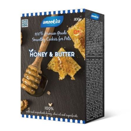 SMOOKIES Premium HONEY - medové sušenky 100% human grade, 200g