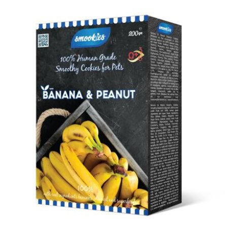 SMOOKIES Premium BANANA - banánové sušenky 100% human grade, 200g