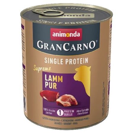 GRANCARNO Single Protein 800 g čisté jehněčí, konzerva pro psy