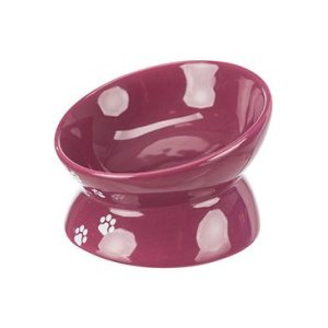 Trixie Zvýšená ergonomická keramická miska, 0.15 l/ 13 cm, vínová