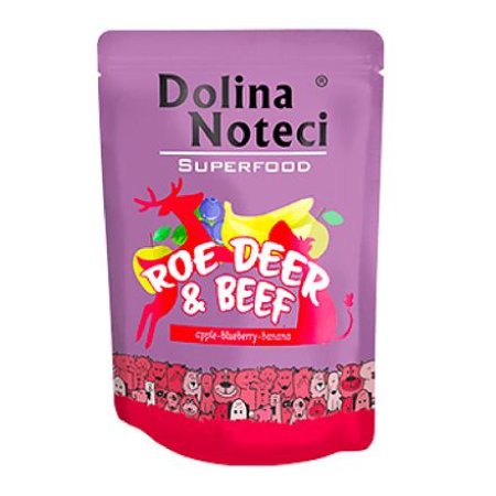 DOLINA NOTECI SUPERFOODS srnec a hovězí kapsička pro psy 300 g