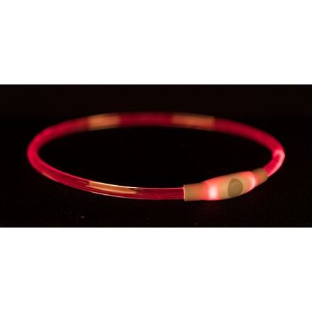 Flash light ring USB, blikací obojek, vícebarevný L-XL: 65 cm/ 8 mm