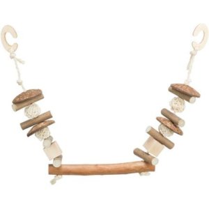 Trixie Okusovací houpačka do voliéry, 20 x 30 cm, kokos/dřevo, ratan