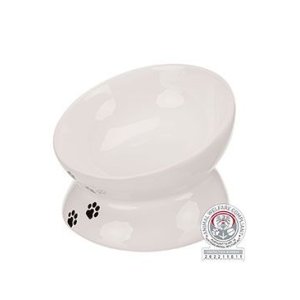 Trixie Zvýšená ergonomická keramická miska, 0.15 l/ 13 cm, bílá