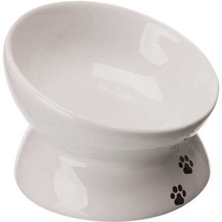 Trixie Zvýšená ergonomická keramická miska, 0.15 l/ 13 cm, bílá