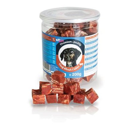 KIDDOG hovězí masíčko v kostičce - PREMIUM QUALITY 200 g dóza