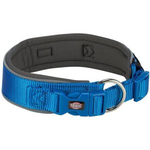 Trixie PREMIUM obojek extra široký, královská modrá/grafit 27-35 cm/25 mm