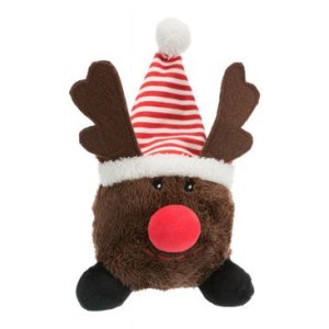 Trixie Vánoční plyšový míček Santa Claus/Sob/Sněhulák 18–29 cm