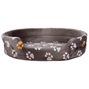 Trixie Oválný pelech JIMMY šedý s tlapkami 85 x 75cm