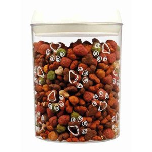 Trixie Plastový zásobník na krmivo a pamlsky 1,5 l / 12 × 17,5 cm transparentní