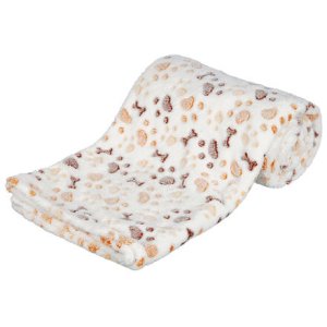 Trixie Flísová deka LINGO, bílo/béžová 150 x 100cm