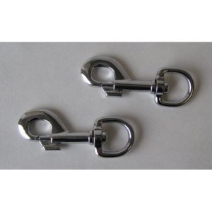 Karabina s půlkulatým okem chrom