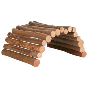 Trixie Dřevěný most z kulatých dřívek , pro morče a činčilu, 28 x 17 cm