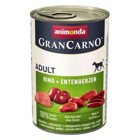 GRANCARNO Adult - hovězí, kachní srdce 400g