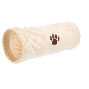 Trixie Plyšový tunel pro kočky 22/60cm, - béžový