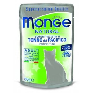 MONGE NATURAL kapsička tuňák v želé pro kočky 80 g