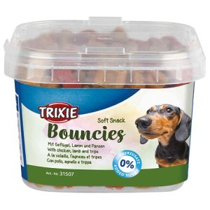 Trixie Soft Snack BOUNCIES mini kostičky kuřecí, jehněčí, dršťky 140 g