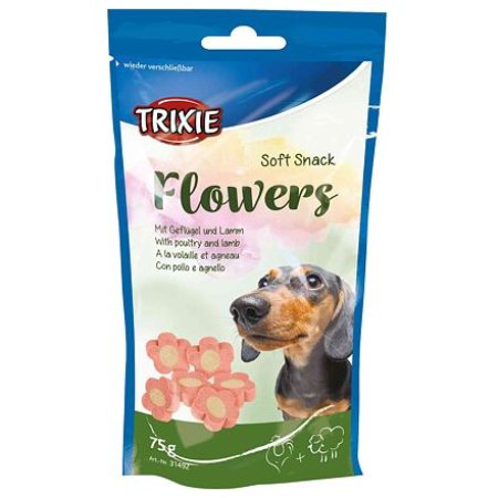 Soft Snack FLOWERS Light - měkké kytičky jehněčí/kuřecí 75g