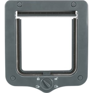 Trixie Průchozí dvířka pro kočku, 4-cestná, 20x22cm, šedá