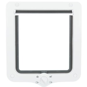 Trixie Průchozí dvířka pro kočku XL, s tunelem, 4-cestná, 24x28cm, bílá