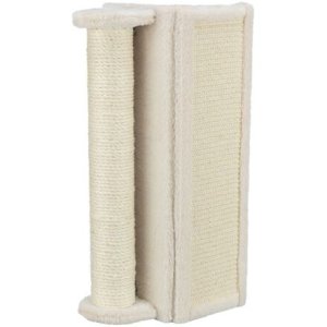 Trixie Škrabací rohová deska se sloupkem, 15 x 50 x 15 cm, béžová