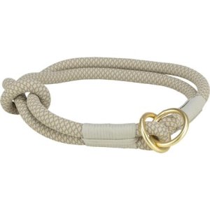 Trixie Soft Rope kulatý polostahovací obojek, šedá/světlešedá 50 cm/ 10 mm