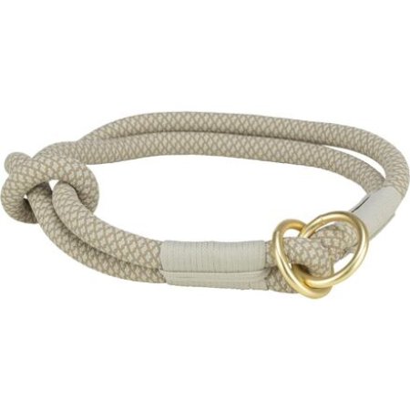 Trixie Soft Rope kulatý polostahovací obojek, šedá/světlešedá 50 cm/ 10 mm