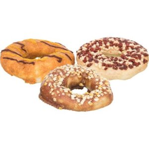 Trixie Donuts, buvolí kroužky s příchutí kachna/treska/kuře [1ks], 10 cm