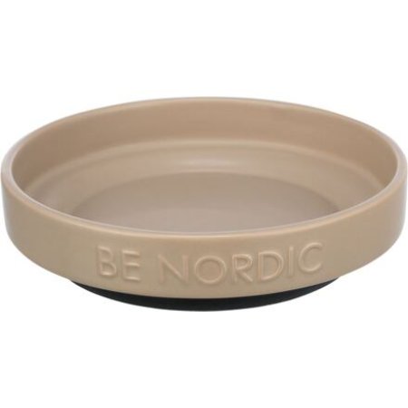 BE NORDIC keramická miska plytká, 0.3l / 16 cm šedohnědá