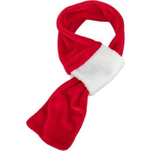 Trixie Xmas SCARF - vánoční sametová šála, červená/bílá 50 cm