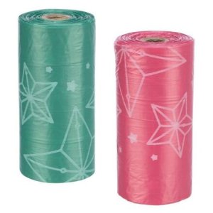 Trixie Xmas POOP Bags - vánoční sáčky na trus, 8 rolí/á 20 sáčků, červená/zelená