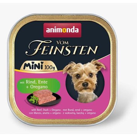 ANIMONDA paštika Vom Feinsten MINI - hovězí, kachna, oregáno pro psy 100 g