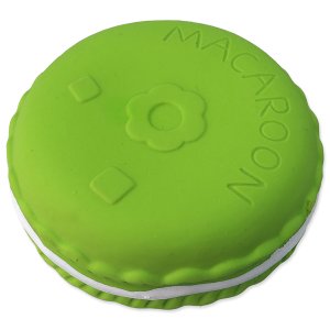 Hračka DOG FANTASY Latex makrónka se zvukem zelená