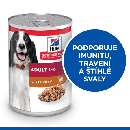 Hill’s Science Plan Canine Adult Turkey Can 370 g (EXPIRACE 02/2024)