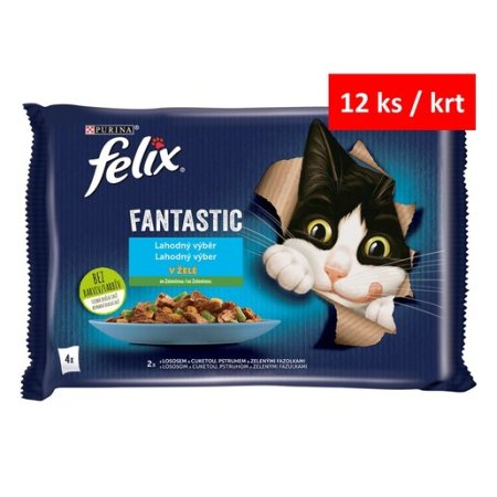 Felix Fantastic Multipack s lososem a cuketou se pstruhem a fazolkami 4 x 85 g